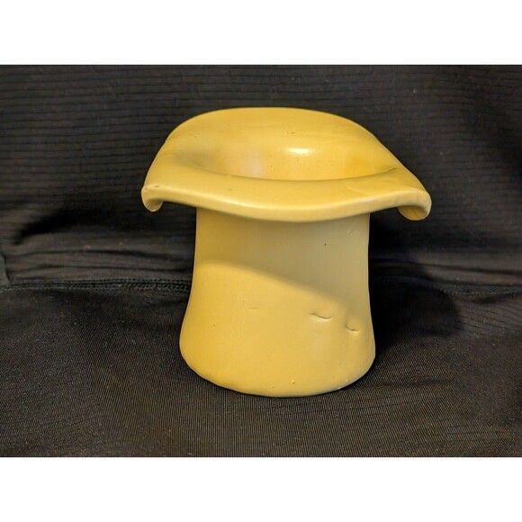 Haeger Top Hat Yellow Ceramic Planter Vintage Hand Made Pottery Made in USA VTG - Picture 2 of 9